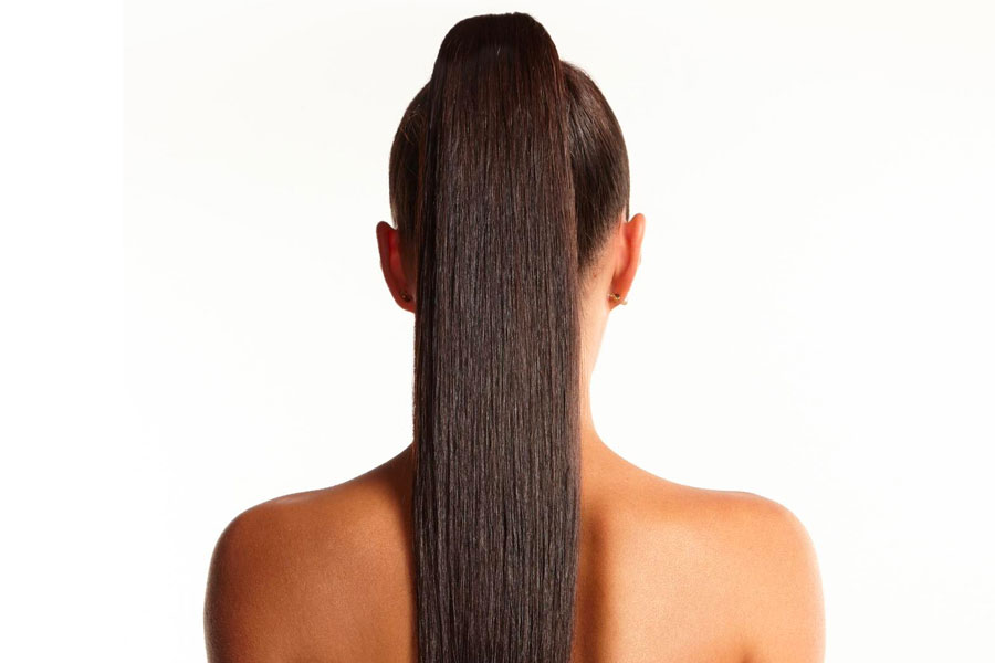 queue de cheval cheveux épais