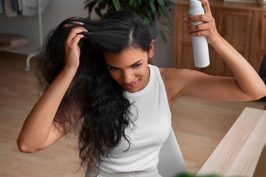 Pas de produits alourdissants pour les cheveux épais 